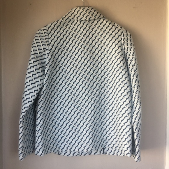 COS Patterned Jacquard Jacket Light Blue size 2 - Picture 5 of 7